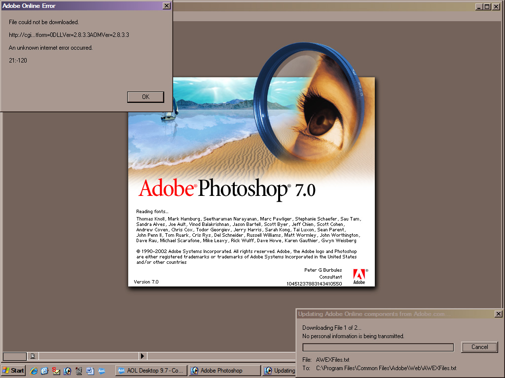 Updating problem for Photoshop 7.0 - Adobe Support Community - 4666510